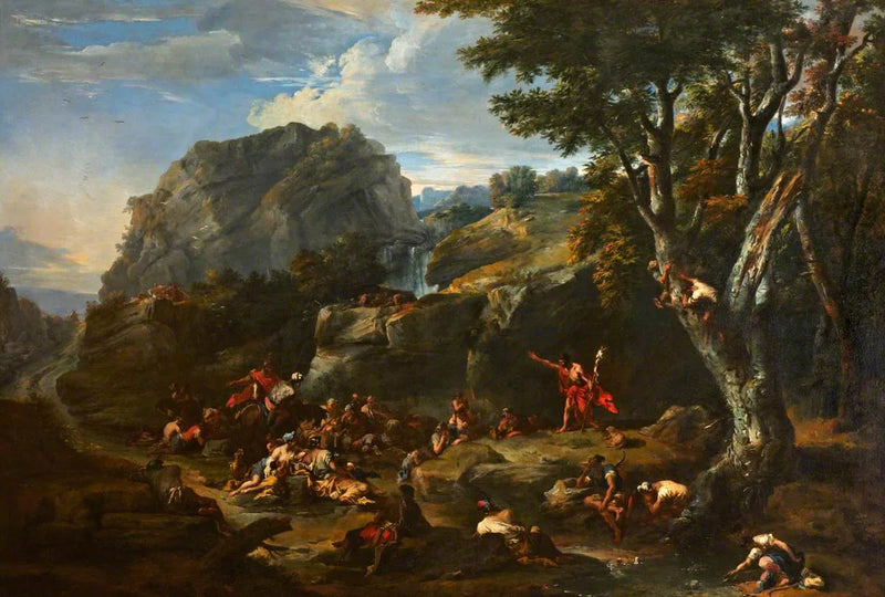 Paysage avec saint Jean-Baptiste prêchant - Salvator Rosa