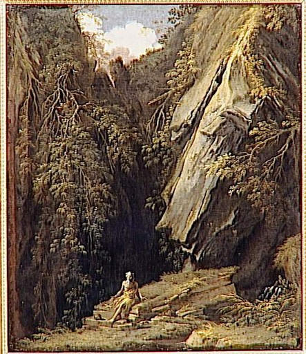 Paysage avec saint Jérôme - Salvator Rosa image 1 copie de tableau peinte à la main
