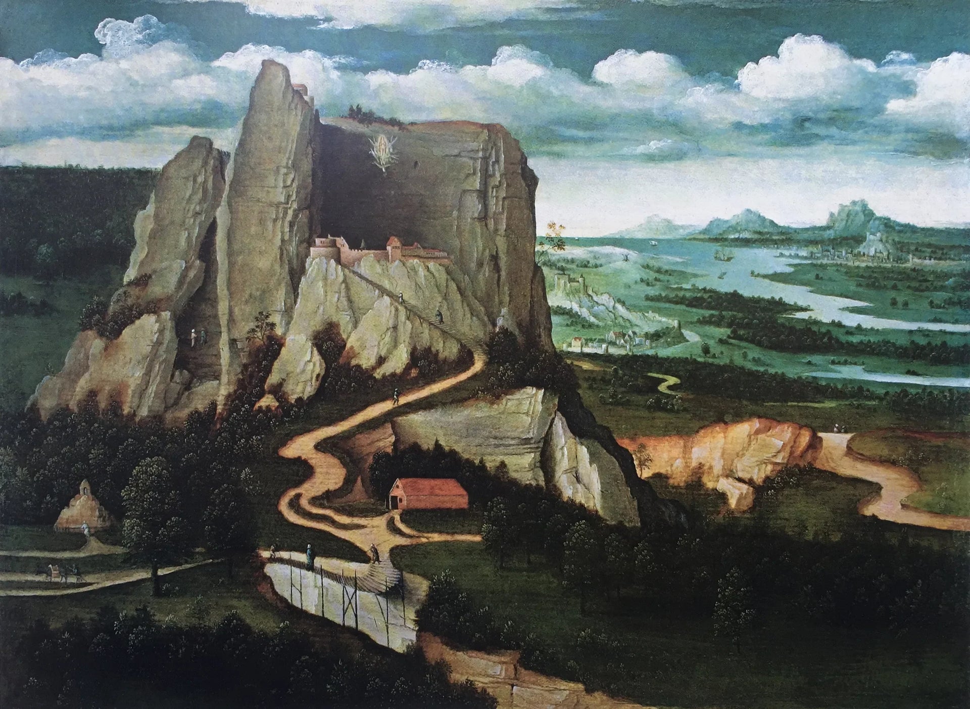 Paysage avec sainte Marie-Madeleine en extase - Joachim Patinier image 1 copie peinte à la main à l’huile