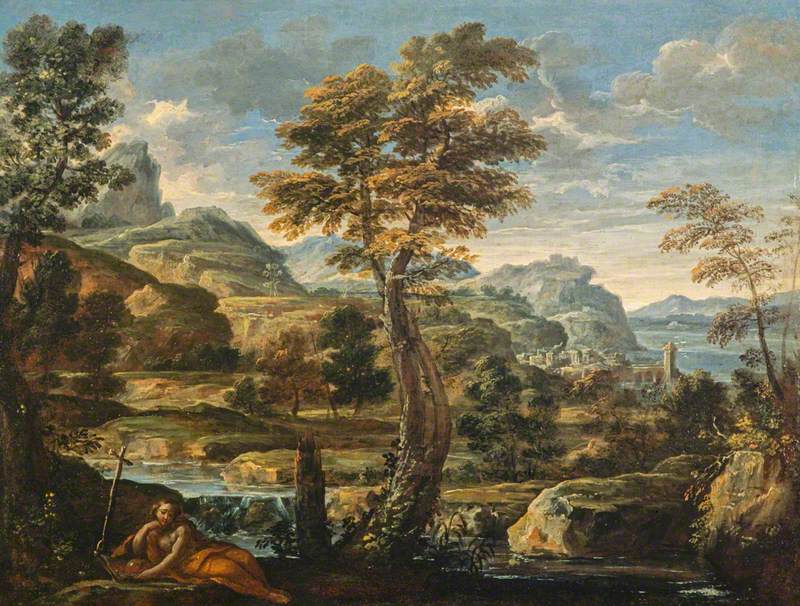 Paysage avec sainte Marie-Madeleine - Pietro da Cortona image 1 copie peinte à la main à l’huile
