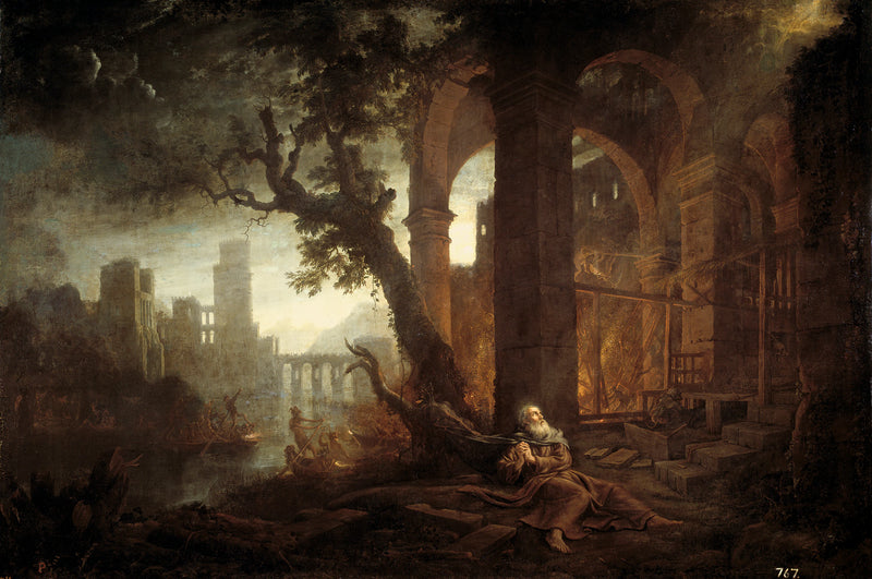 Paysage avec la tentation de saint Antoine - Claude Gellée