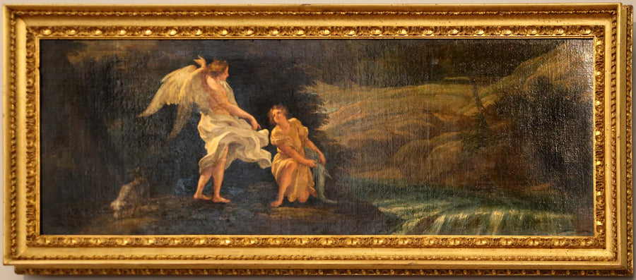 Paysage avec Tobias et l'Ange - Giovanni Battista Gaulli