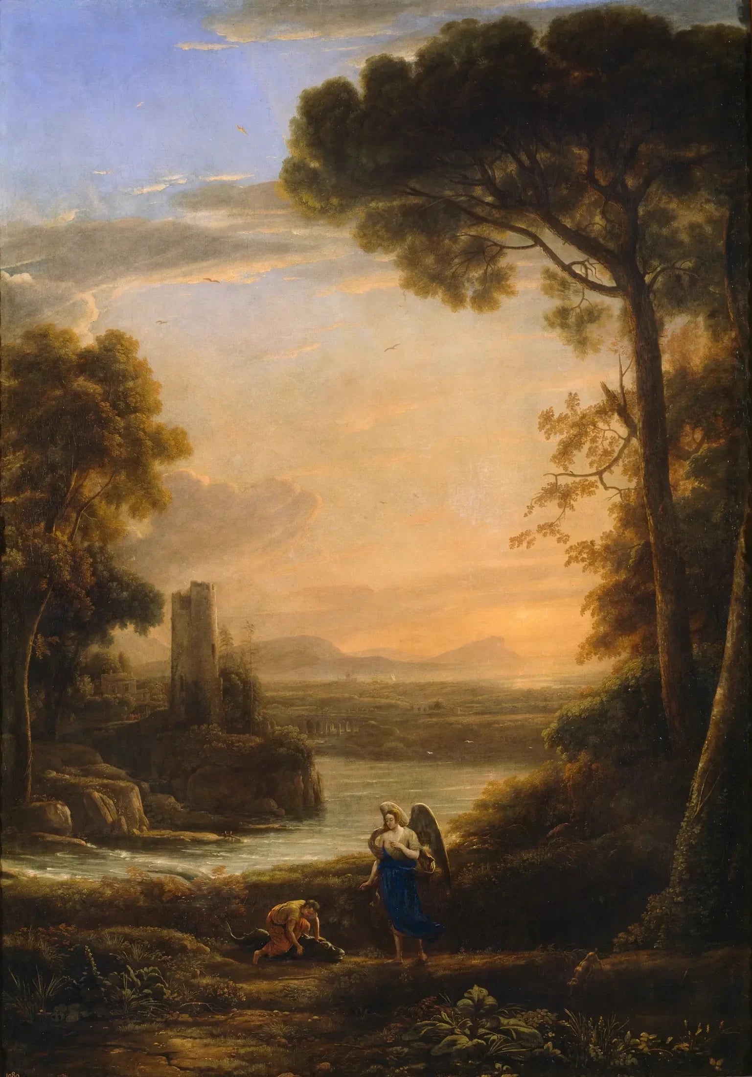 Paysage avec Tobie et Raphaël - Claude Lorrain image 1 reproduction réalisée par Alpha Reproduction