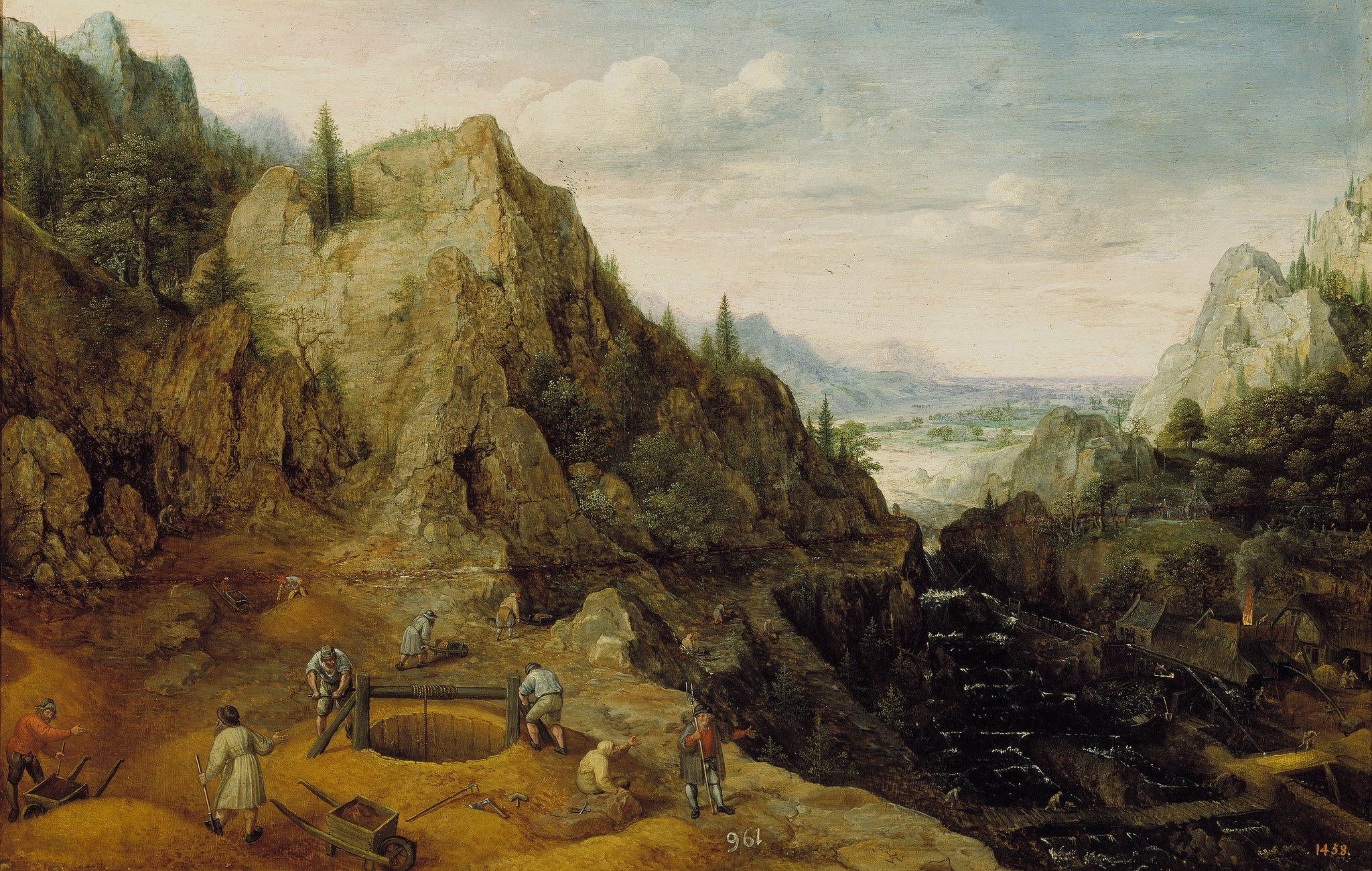 Paysage avec travaux de fer - Lucas van Valckenborch