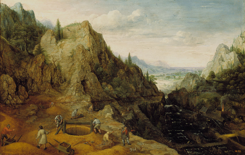 Paysage avec travaux de fer - Lucas van Valckenborch