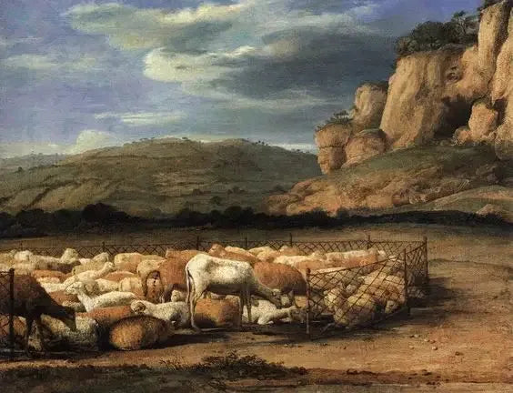 Paysage avec troupeau - Claude Lorrain image 1 reproduction artisanale de tableau