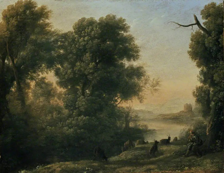 Paysage avec un chevrier - Claude Lorrain image 1 reproduction artisanale de tableau