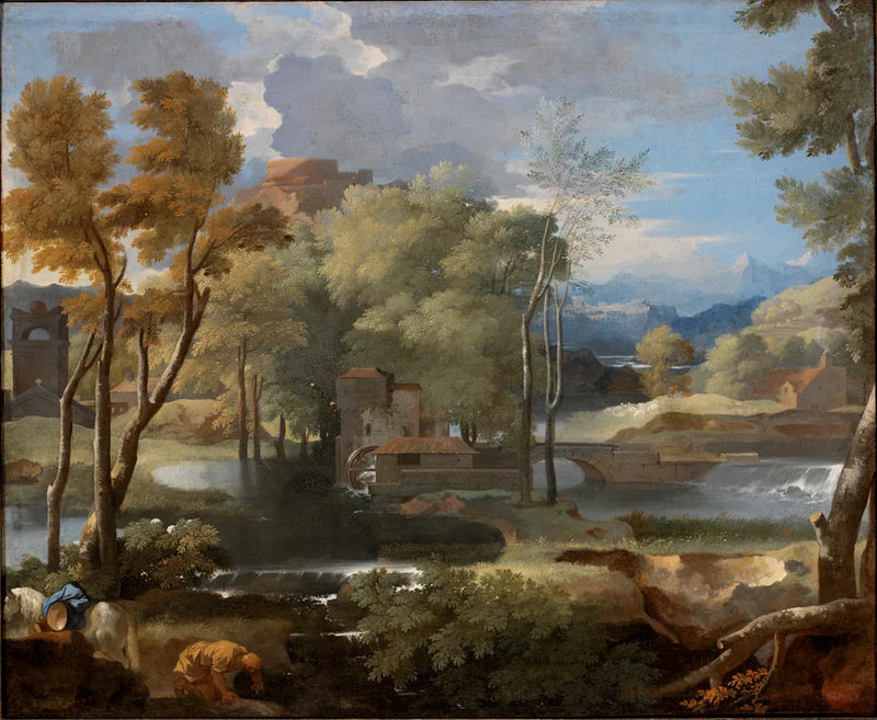 Paysage avec un moulin - Sébastien Bourdon