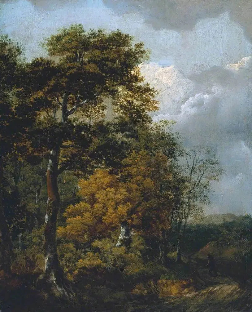 Paysage avec un paysan sur un chemin - Thomas Gainsborough image 1 reproduction d’œuvre d’art à l’huile