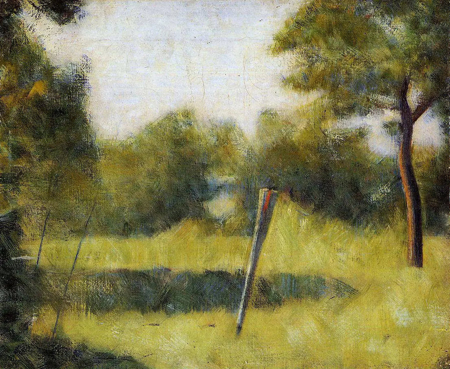 Paysage avec un pieu - Georges Seurat