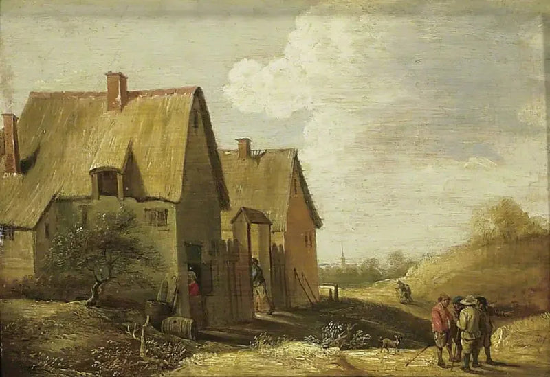 Paysage avec une ferme et des personnages - David Teniers le Jeune