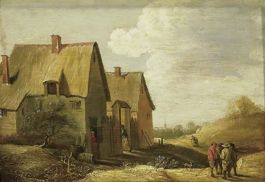 Paysage avec une ferme et des personnages - David Teniers le Jeune