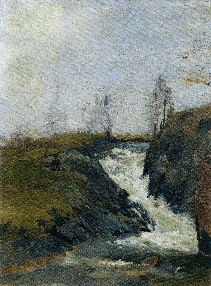 Paysage avec une petite cascade - Edvard Munch