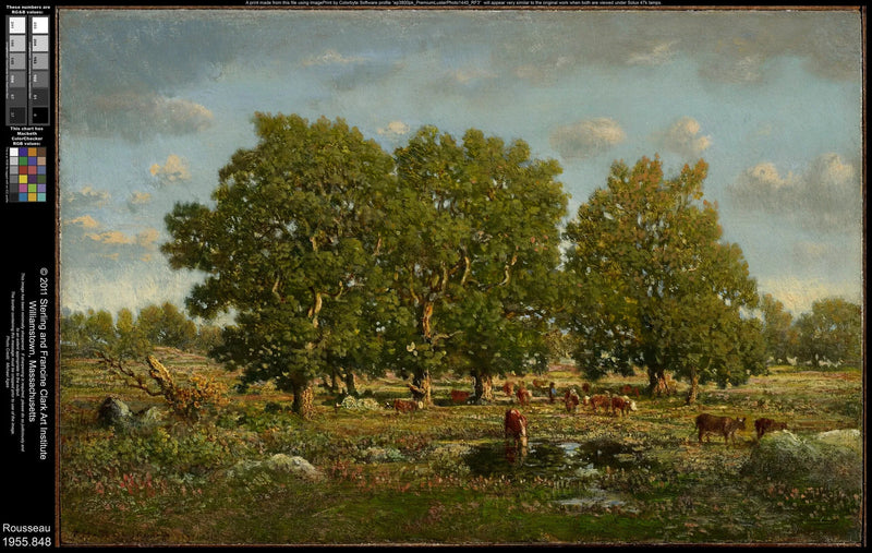 Paysage avec vaches et chênes - Théodore Rousseau