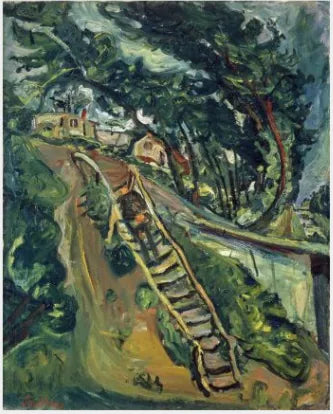 Paysage avec volée d'escaliers - Chaïm Soutine image 1 copie de tableau peinte à la main