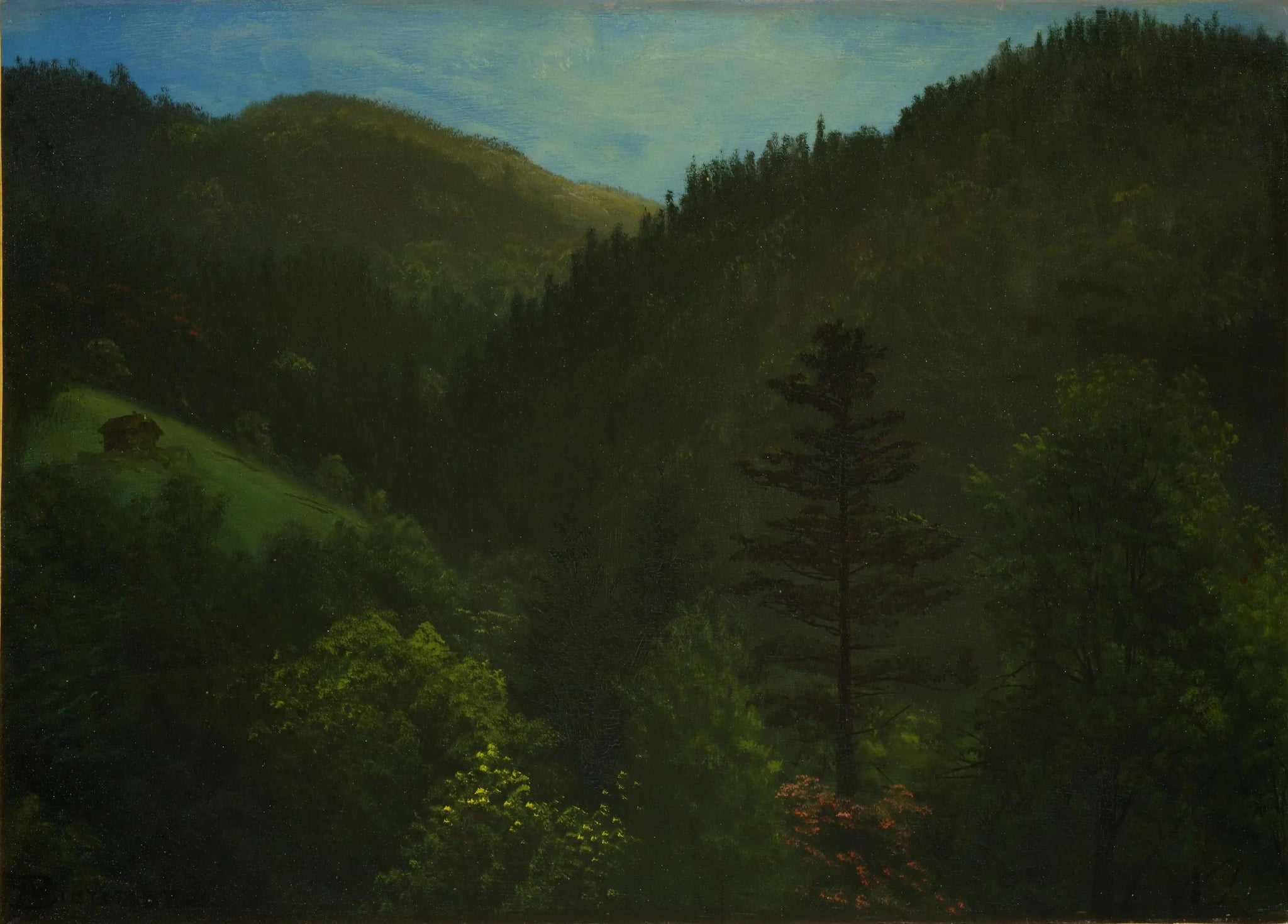 Paysage boisé - Albert Bierstadt image 1 reproduction réalisée par Alpha Reproduction