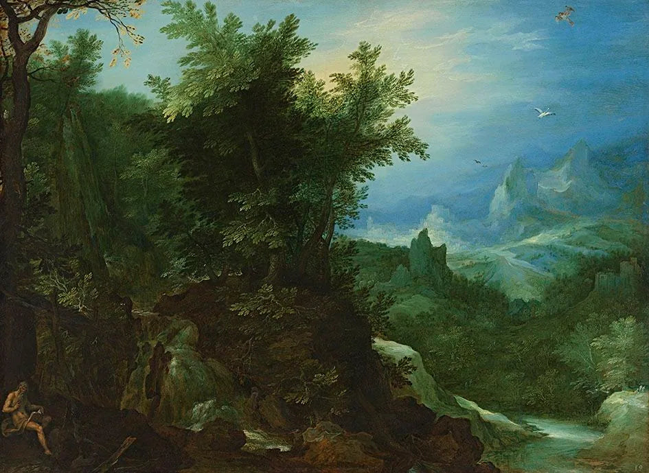Paysage boisé avec saint Jérôme - Jan Brueghel l'Ancien image 1 copie peinte à la main à l’huile