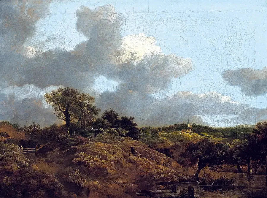 Paysage boisé avec un berger assis - Thomas Gainsborough image 1 reproduction de peinture à l’huile