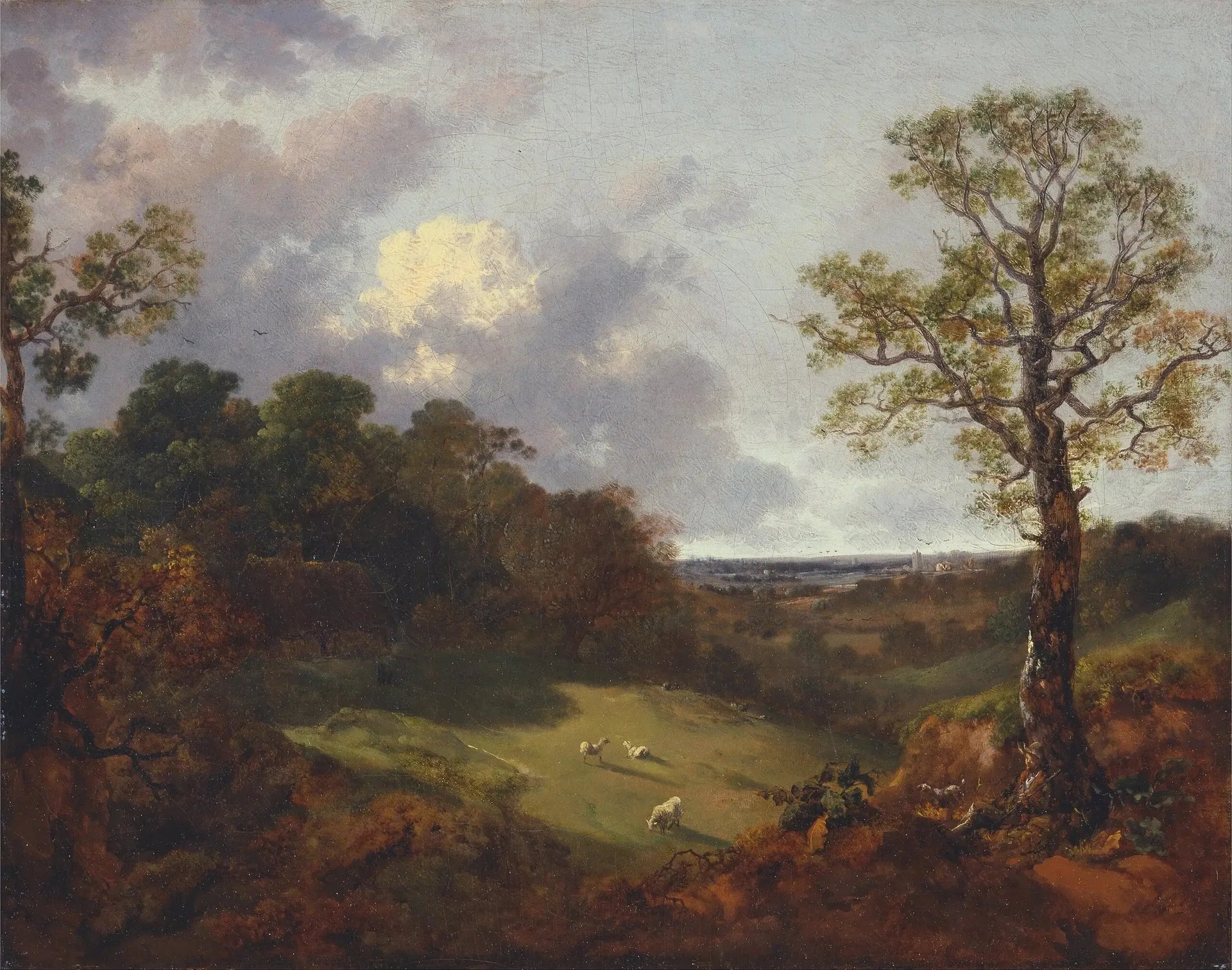 Paysage boisé avec un chalet et un berger - Thomas Gainsborough image 1 reproduction réalisée par Alpha Reproduction
