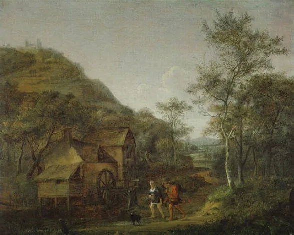 Paysage boisé avec un moulin à eau - Jan Steen image 1 copie de tableau peinte à la main