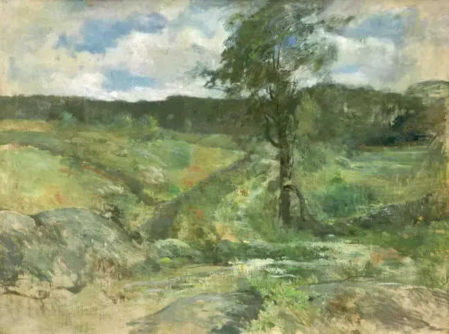 Paysage, Branchville - John Henry Twachtman image 1 copie peinte à la main à l’huile