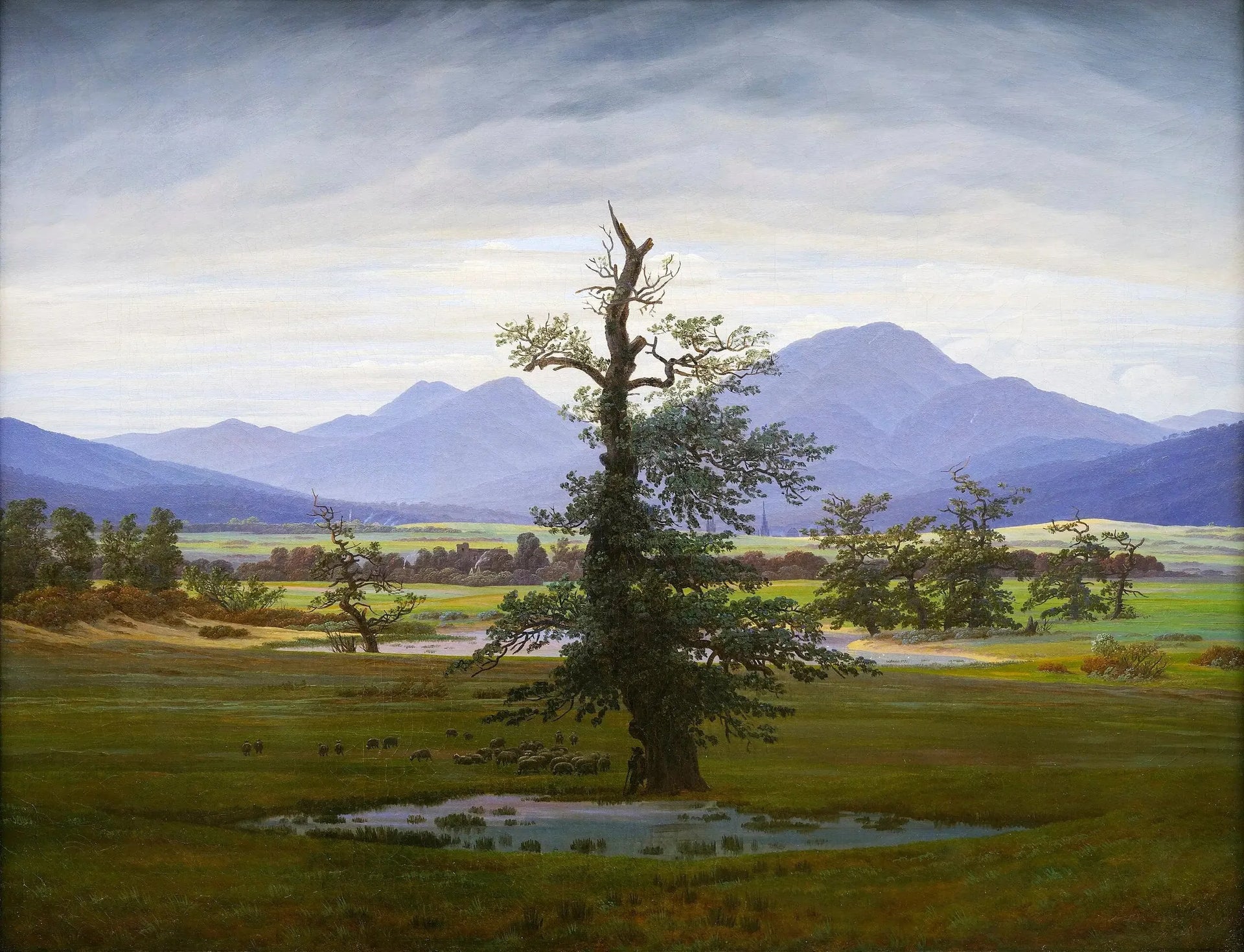 Paysage champêtre, le matin - Caspar David Friedrich image 1 copie de tableau peinte à la main