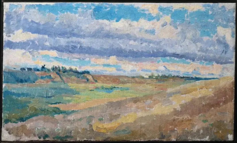 Paysage, champs - Kazimir Malevich image 1 reproduction d’œuvre d’art à l’huile