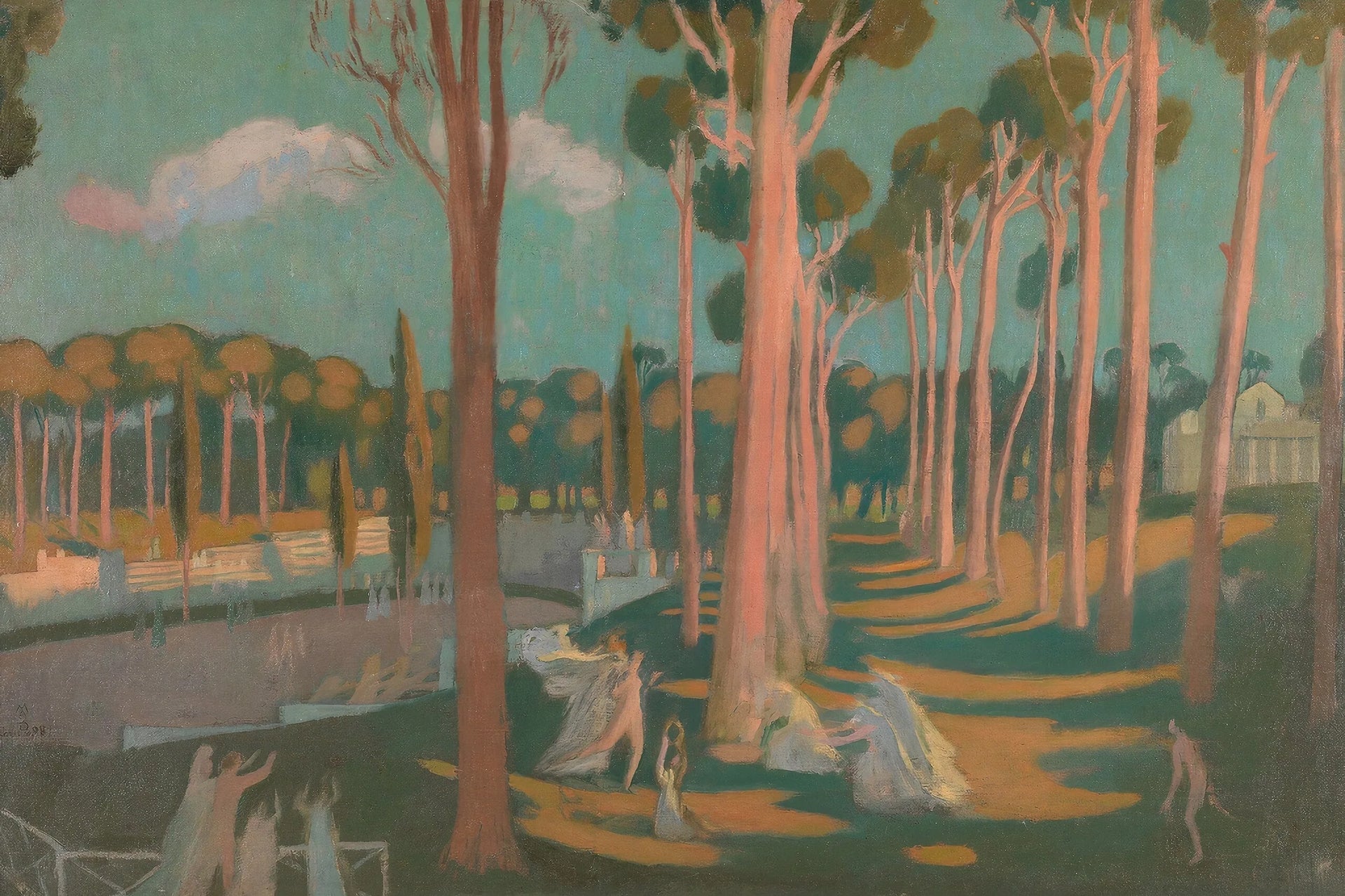 Paysage classique avec personnages - Maurice Denis image 1 reproduction d’œuvre d’art à l’huile