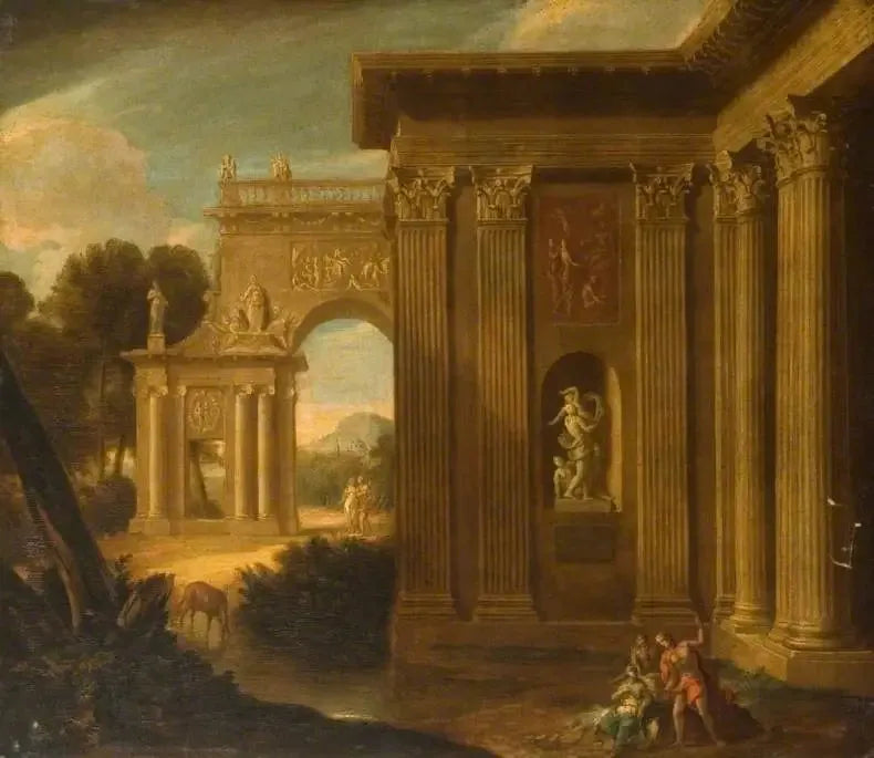 Paysage classique - Giovanni Paolo Panini image 1 copie peinte à la main à l’huile