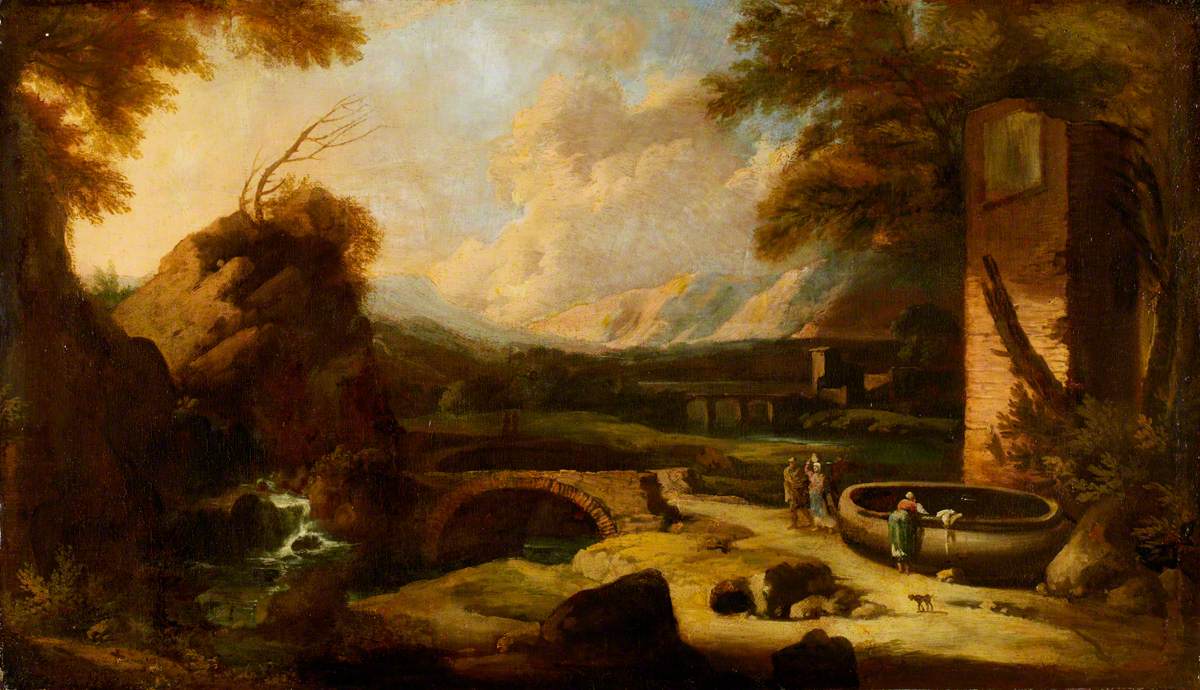 Paysage classique italien - Sebastiano Ricci image 1 reproduction de peinture à l’huile
