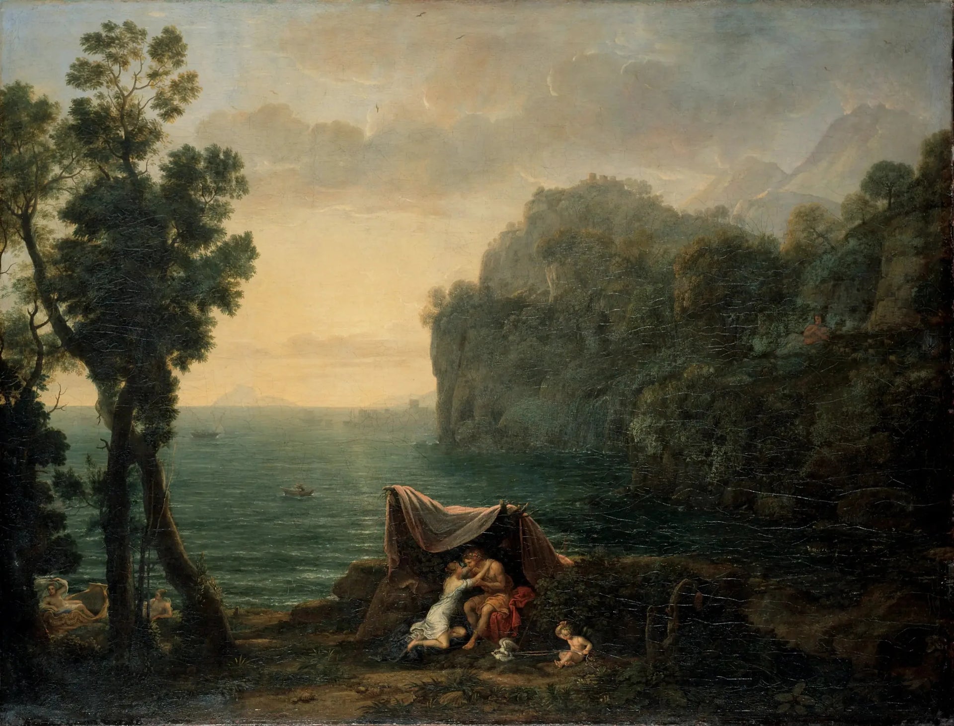 Paysage côtier avec Acis et Galatée - Claude Lorrain image 1 copie peinte à la main à l’huile