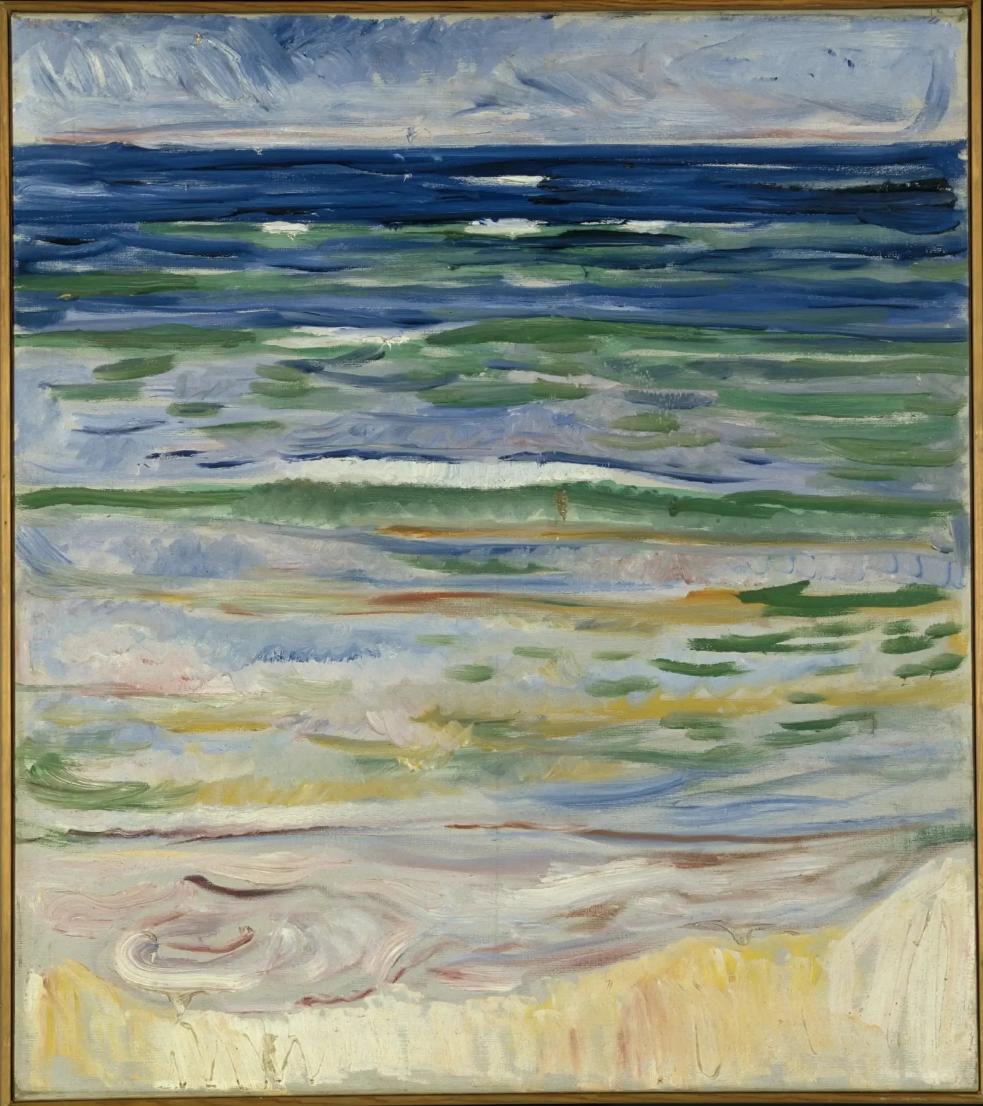 Paysage côtier de Warnemünde - Edvard Munch image 1 copie de tableau peinte à la main