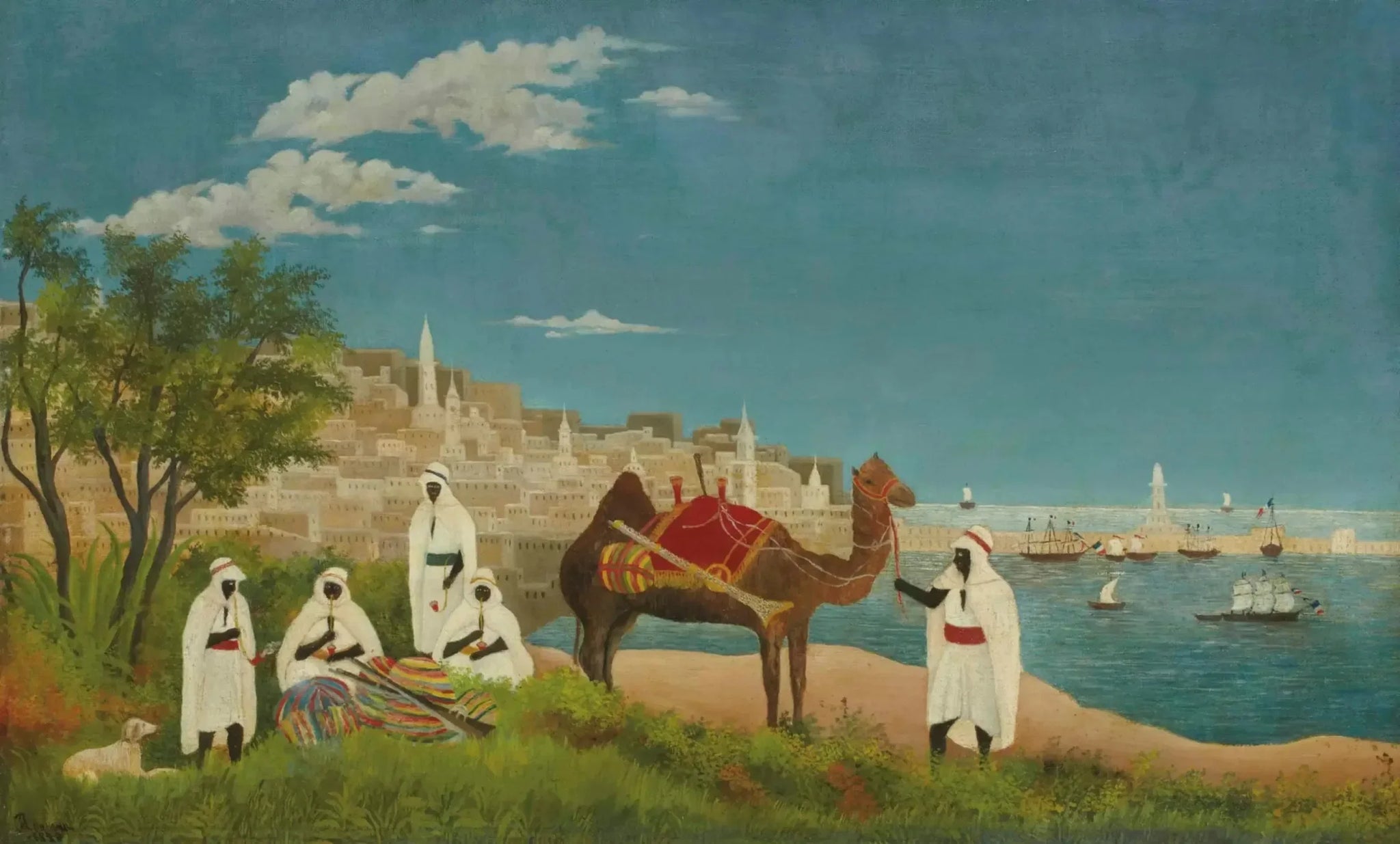 Paysage d'Alger - Henri Rousseau image 1 copie peinte à la main à l’huile