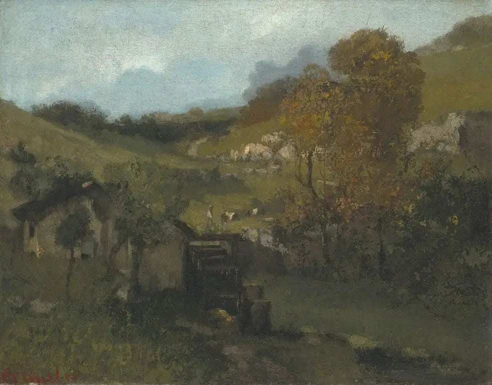 Paysage d'été - Gustave Courbet image 1 reproduction de peinture à l’huile