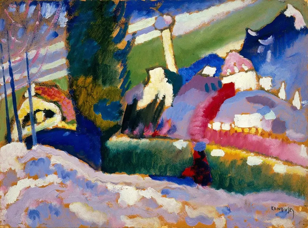 Paysage d'hiver avec église - Vassily Kandinsky image 1 reproduction d’œuvre d’art à l’huile