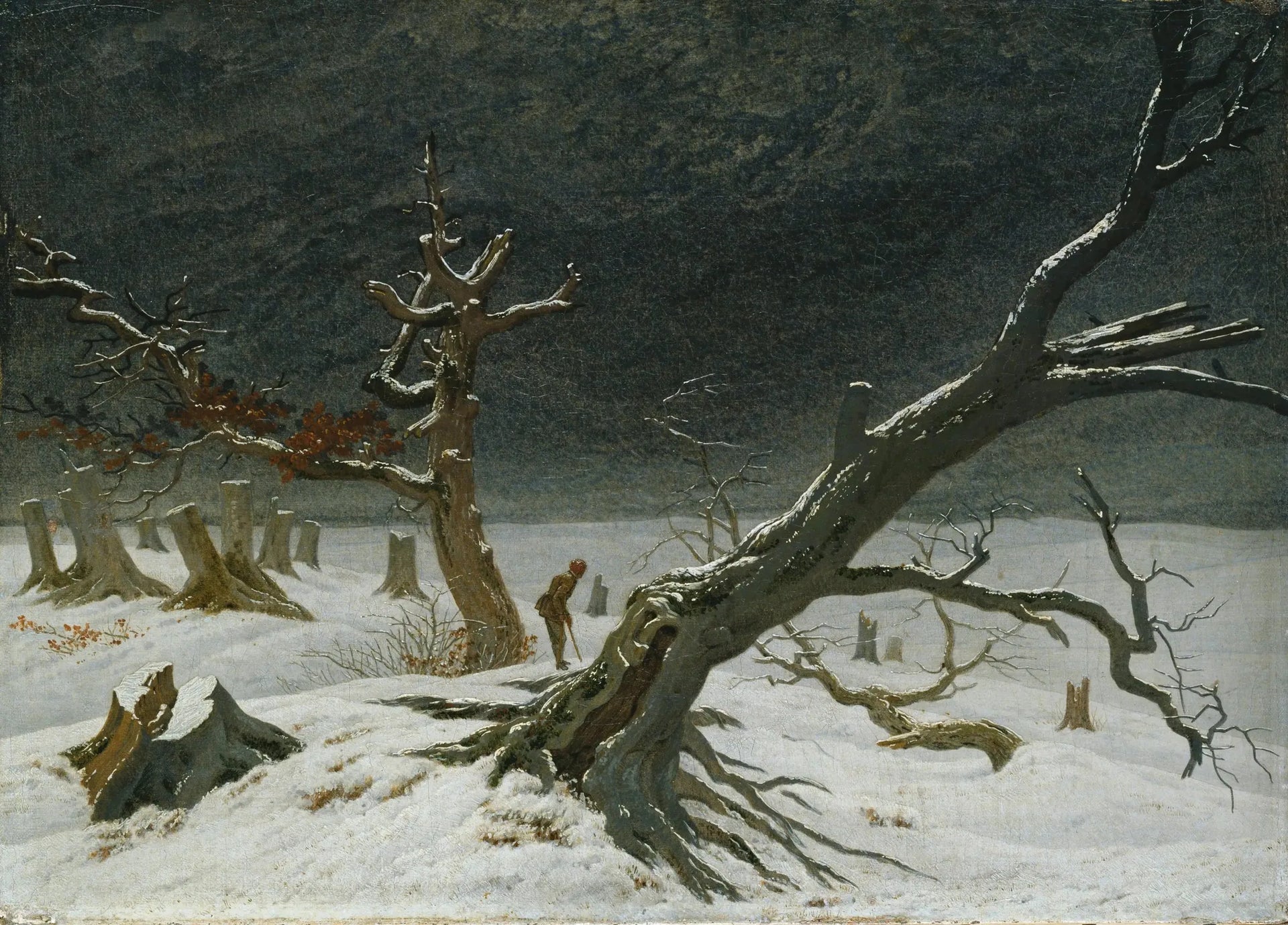 Paysage d'hiver - Caspar David Friedrich image 1 copie de tableau peinte à la main