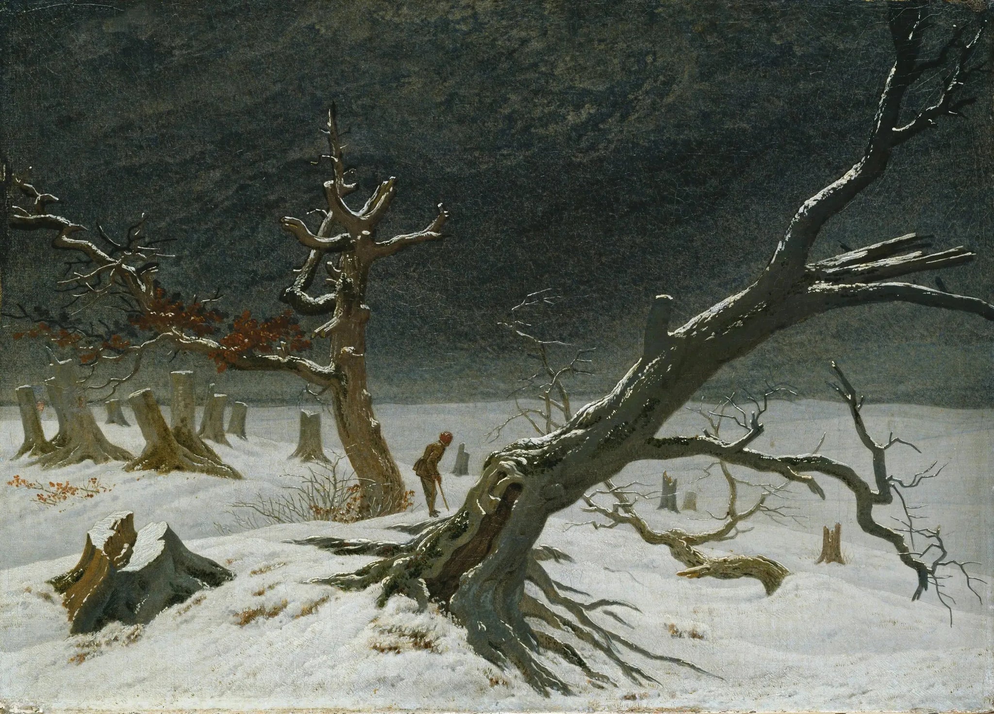 Paysage d'hiver - Caspar David Friedrich image 1 copie de tableau peinte à la main