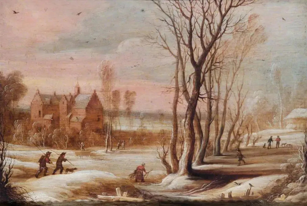Paysage d'hiver - David Teniers le Jeune image 1 reproduction d’œuvre d’art à l’huile