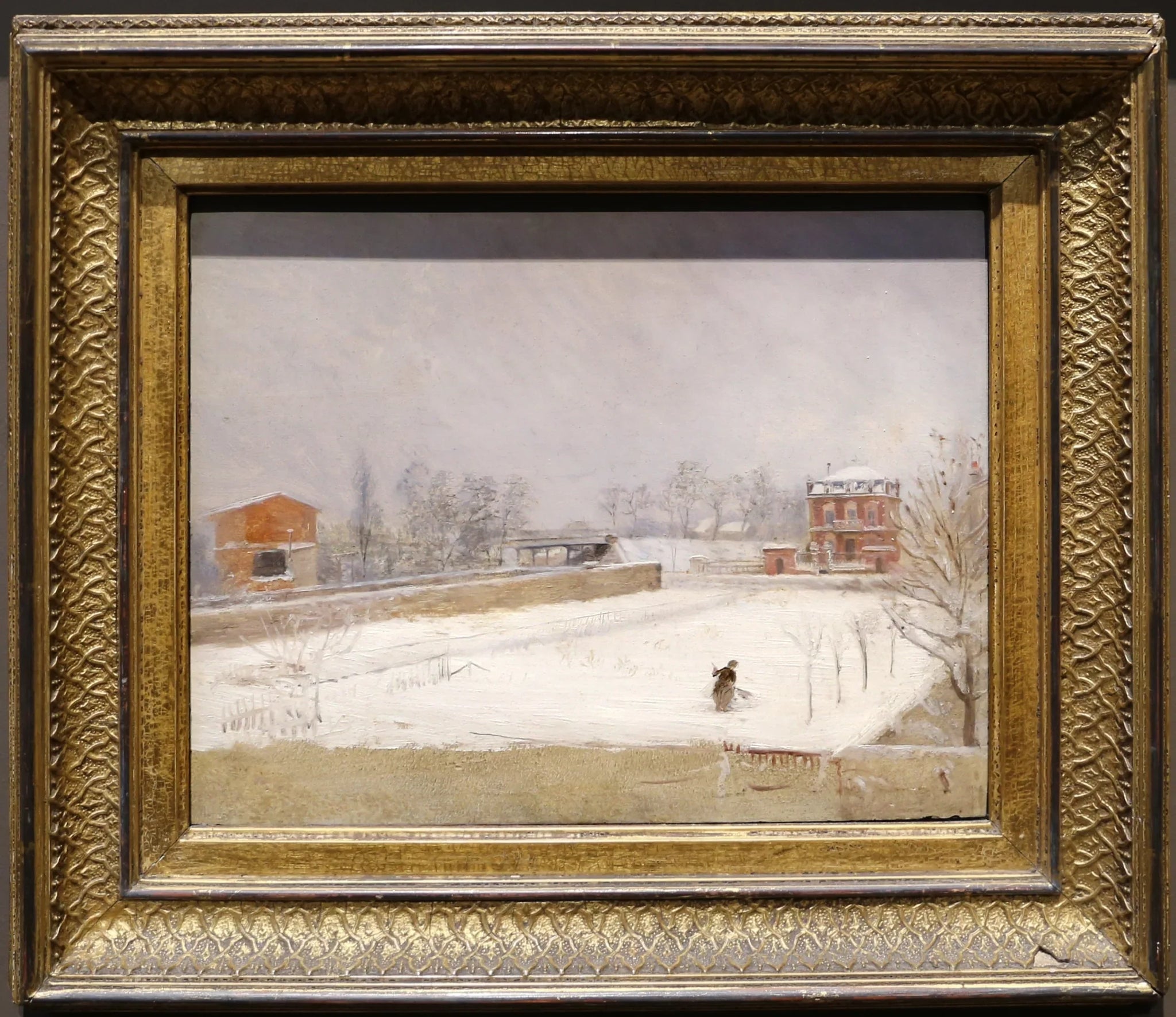 Paysage d'hiver - Giuseppe De Nittis image 1 copie de tableau peinte à la main