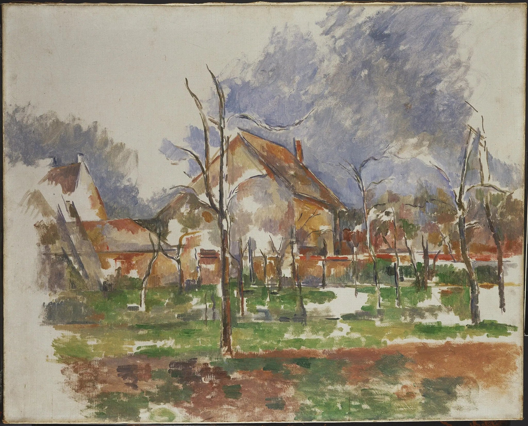 Paysage d'hiver (Giverny) - Paul Cézanne image 1 copie de tableau peinte à la main