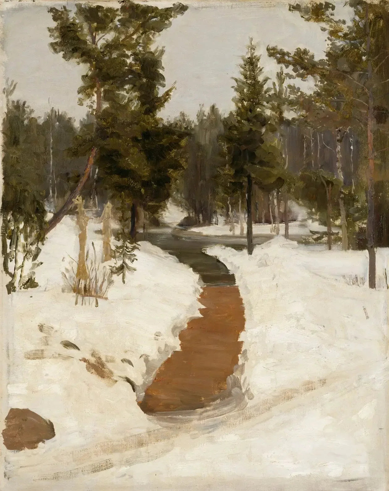Paysage d'hiver - Ilya Repin image 1 reproduction artisanale de tableau