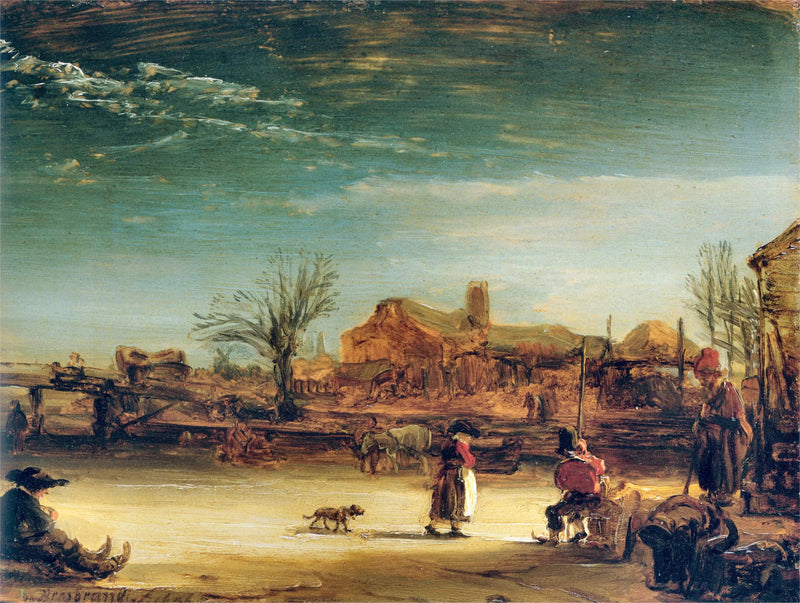 Paysage d'hiver - Rembrandt