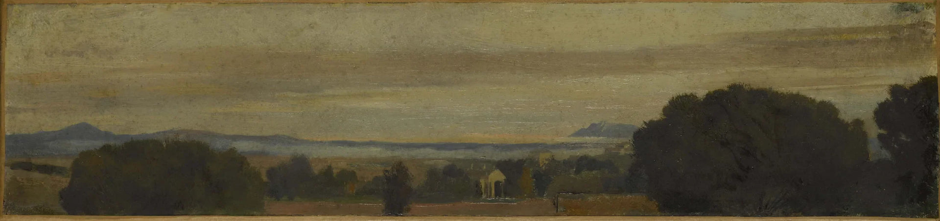 Paysage d'Italie, bord de mer - Jean-Jacques Henner image 1 reproduction de peinture à l’huile
