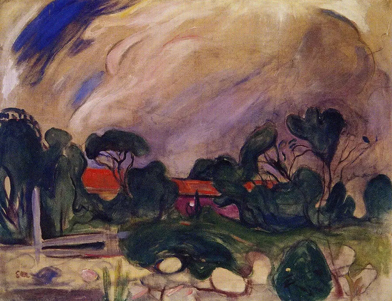 Paysage d'orage - Edvard Munch