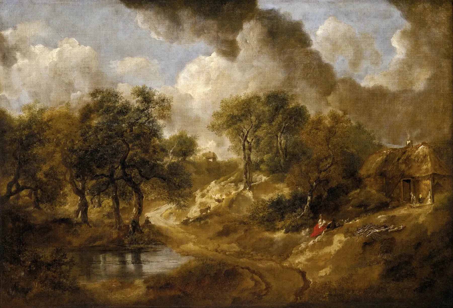 Paysage dans le Suffolk - Thomas Gainsborough image 1 copie de tableau peinte à la main