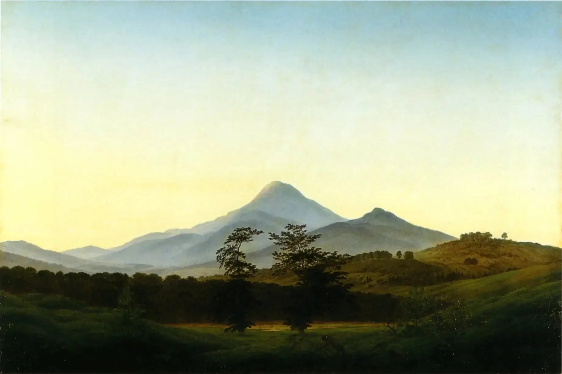 Paysage de Bohême - Caspar David Friedrich image 1 reproduction d’œuvre d’art à l’huile