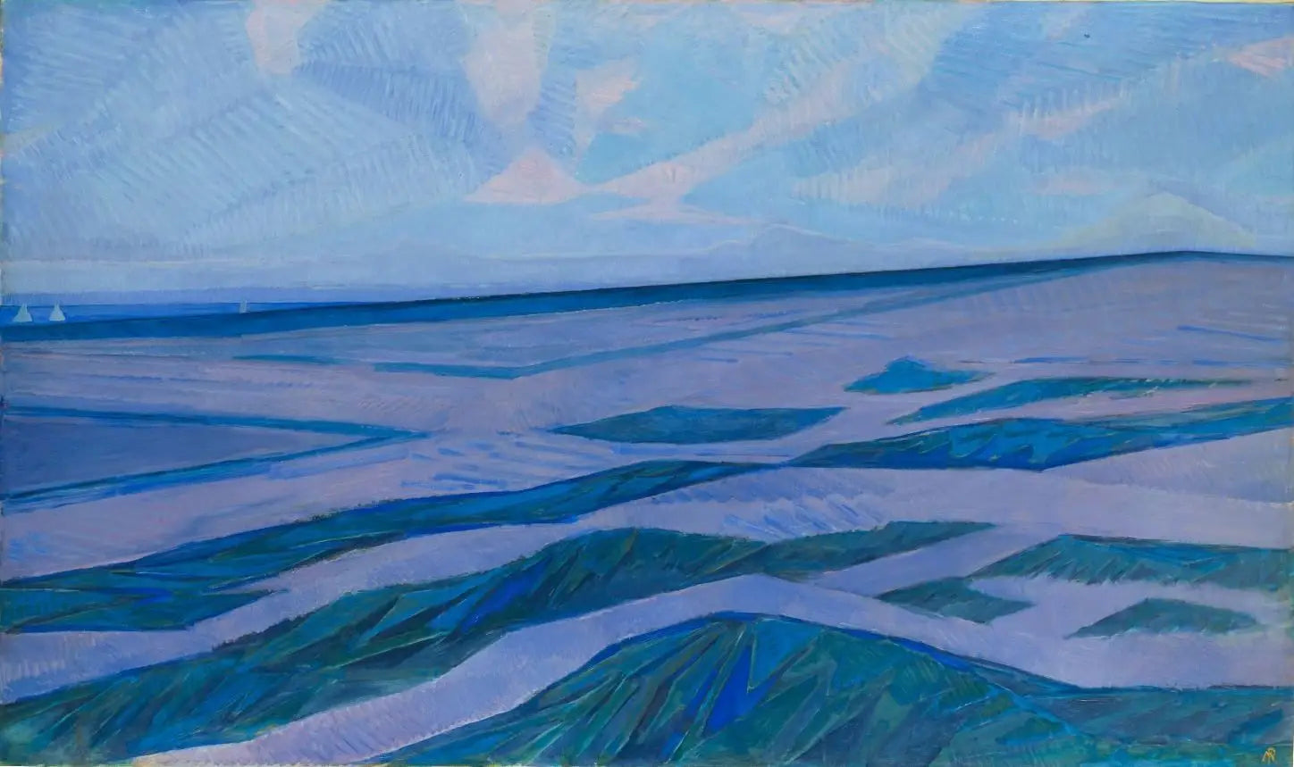 Paysage de dunes à Domburg - Piet Mondrian image 1 copie peinte à la main à l’huile