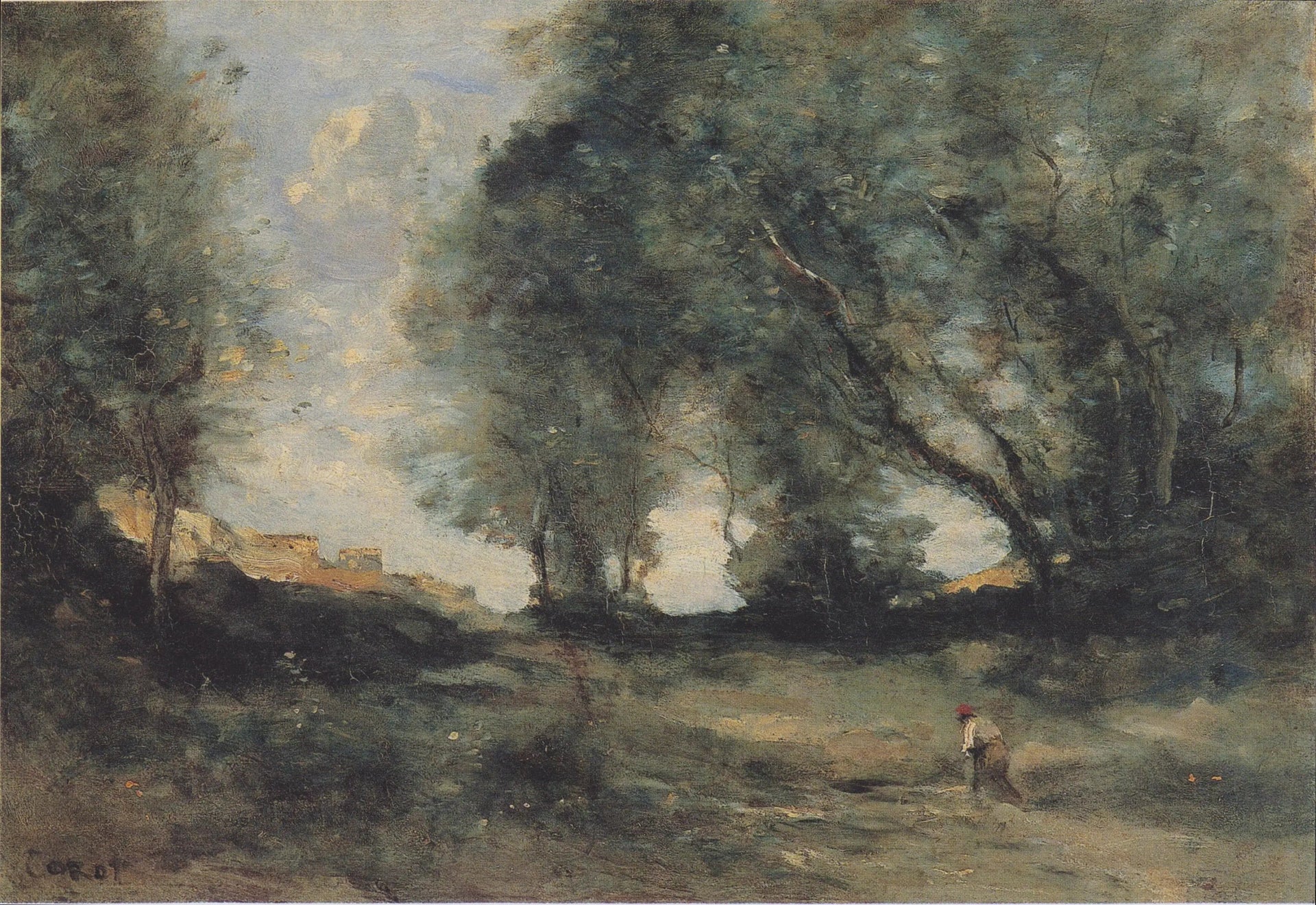 Paysage de forêt - Jean-Baptiste Camille Corot image 1 copie peinte à la main à l’huile