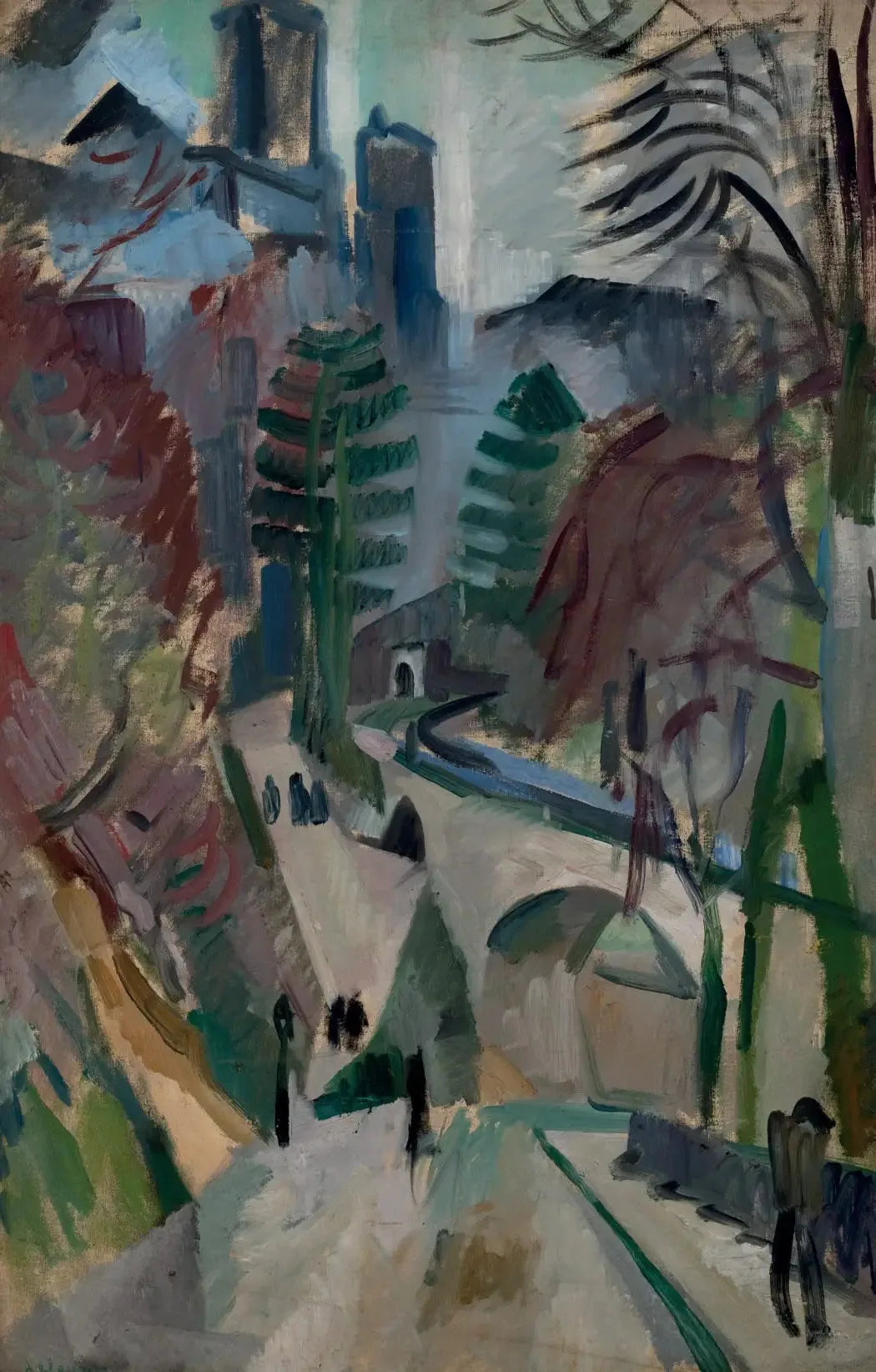 Paysage de Laon - Robert Delaunay image 1 reproduction de peinture à l’huile