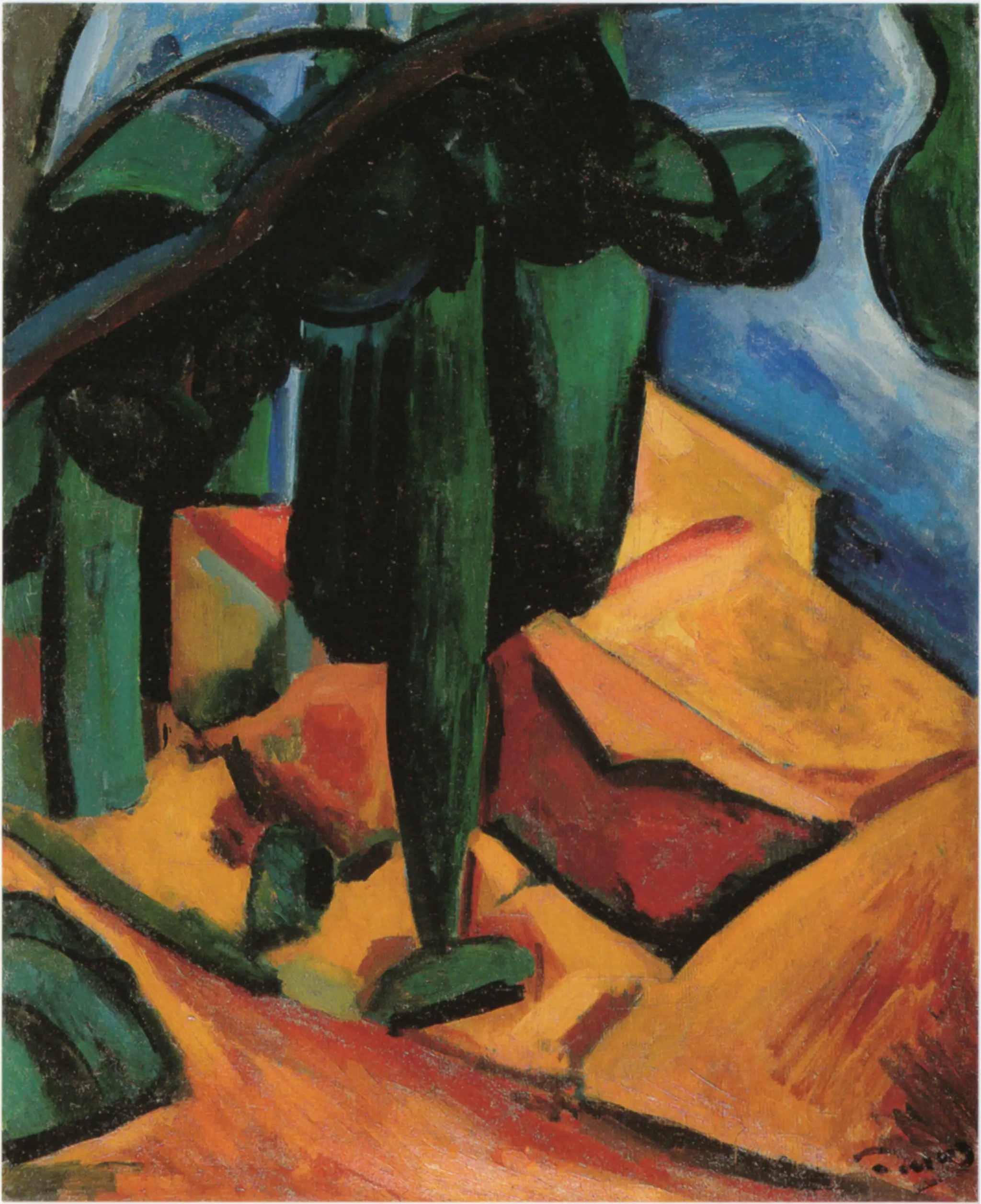 Paysage de Martigues - André Derain image 1 reproduction de peinture à l’huile